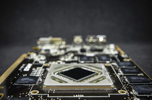 GPU/graphics card PCB close-up