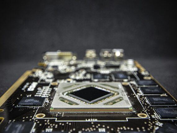 GPU/graphics card PCB close-up